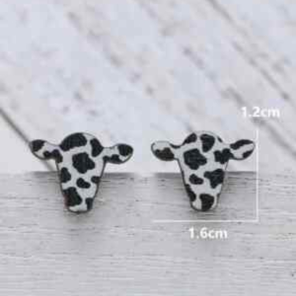 Cow Print Earrings Fun Jewelry Just For You - Picture 4 of 4